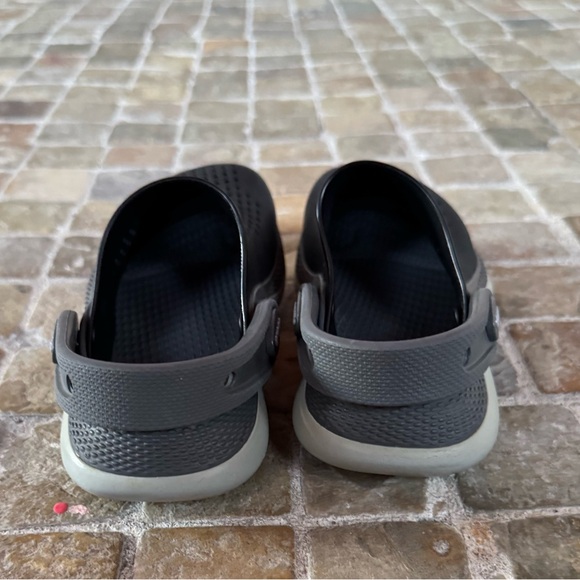 CROCS Black and Gray Classic Clogs - Picture 7 of 7